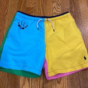 Rare Polo Ralph Lauren ColorBlock Swim Shorts Size M (10-12)